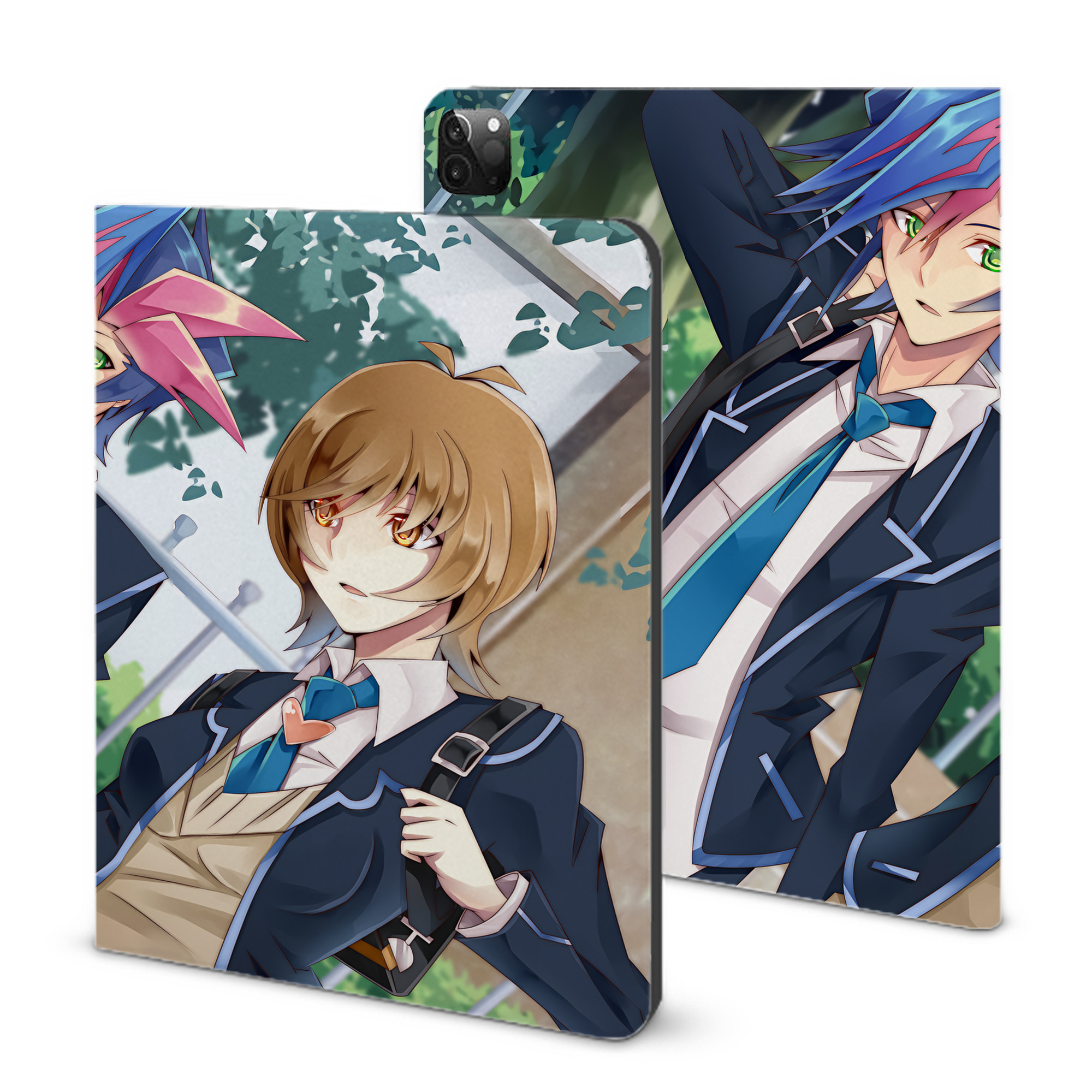 （画像用） 遊☆戯☆王 Yu-Gi-Oh! IPadケース ペンホルダー付き ブックスタイルデザイン